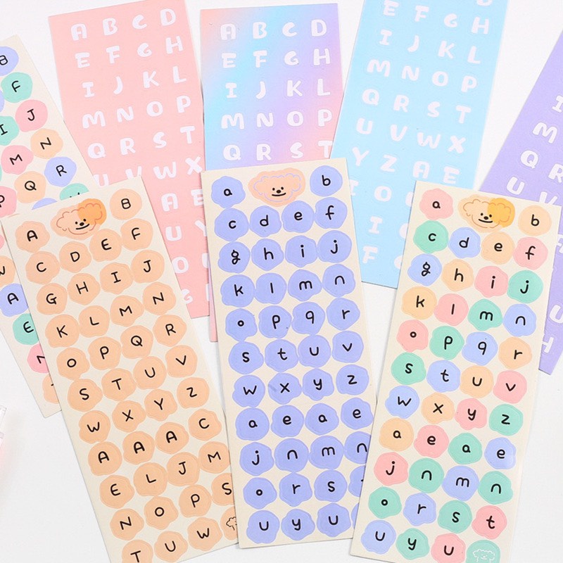 Sticker Hình Chữ Cái Dễ Thương Vintage. Sticker Bảng Chữ Cái | Shopee ...