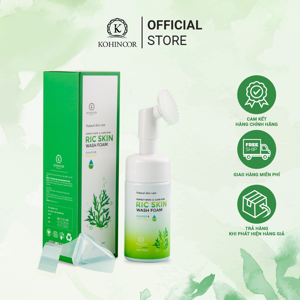 Ảnh Sữa rửa mặt trắng da Ric Skin Kohinoor 100ml 1
