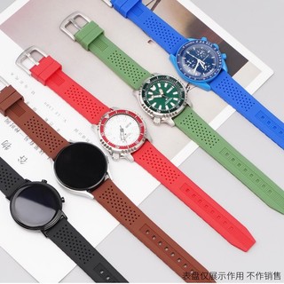 Dây Đeo Silicon Mềm Thoáng Khí Cho Đồng Hồ Thông Minh Seiko 16 / 18 / 20 / 22 / 24mm