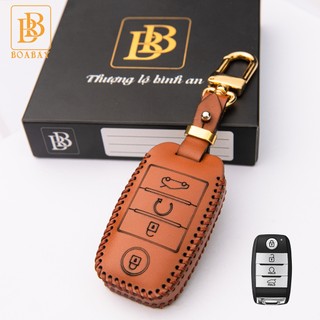 Bao Da Chìa Khóa Ô TÔ KIA Seltos, Sonet 21- 23 Caren 23 (4 nút bấm) Da bò thật hàng cao cấp bảo hành 2 năm nhiều màu sắc