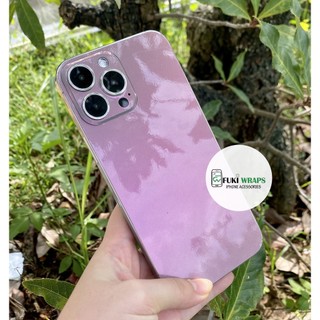Miếng Dán Skin Mặt Sau Full Viền Ánh Tím cho 15 Pro Max, 14 Pro Max, 13 Pro Max, 12 Pro Max, XS Max, Plus - FukiShop