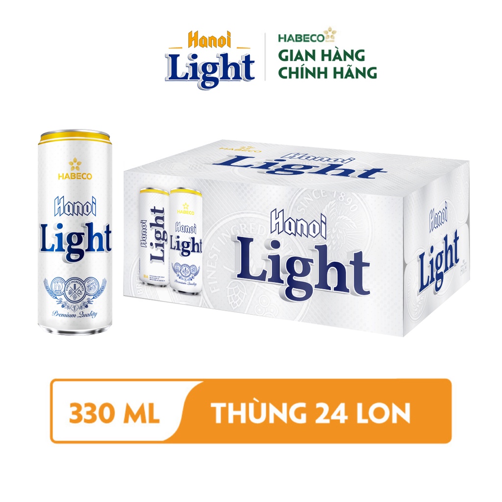 Ảnh COMBO 2 Thùng 24 lon Bia Hanoi Light – HABECO (330ml/lon) 1
