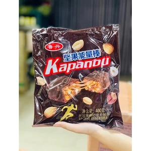 kẹo đậu phộng hạnh nhân link một gói màu tím với màu đen