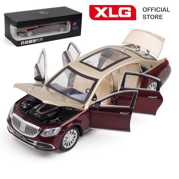 Ảnh Xe mô hình MERCEDES BENZ S600 Maybach 1:24 XLG bằng hợp kim đèn led âm thanh 4