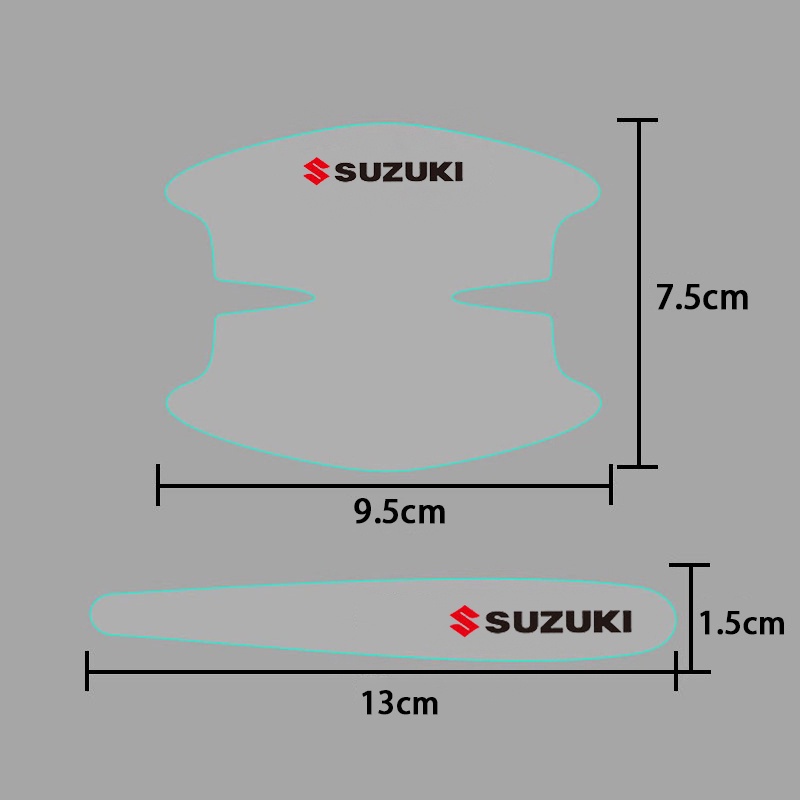 Bộ 8 Miếng Dán TPU Trong Suốt Chống Trầy Cho Tay Nắm Cửa Xe Hơi Suzuki Swift XL7 vitara Jimny SX4 S-Cross Presso Ciaz ERTIGA Celerio