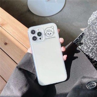Ốp iphone - Ốp lưng iphone trong suốt cạnh vuông bảo vệ camera love you everyday dành cho ip 6 đến 16promax - u005