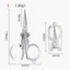 FUHUIOT Kéo Gấp Giấy Văn Phòng Làm Việc Thép Không Gỉ Sinh Viên Mini Bỏ Túi Kéo Câu Cá