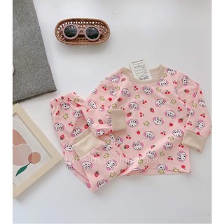 [7-18kg] Bộ dài tay cho bé vải cotton zip Hàn siêu xinh - quần áo trẻ em