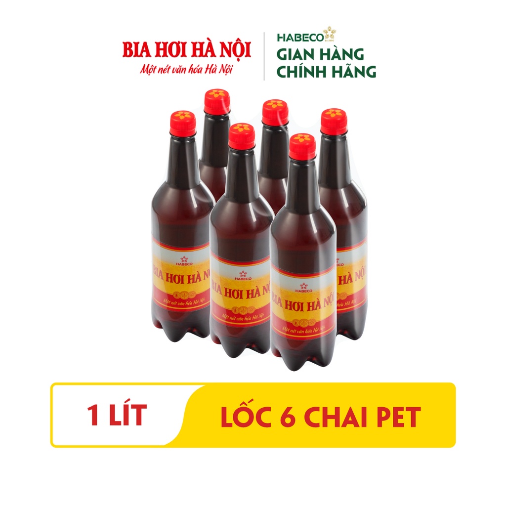 Ảnh COMBO 2 Lốc 6 chai Bia Hơi Hà Nội - HABECO (1 lít/ chai) 3