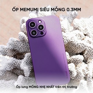 Ốp MEMUMI nhám siêu mỏng chống vân bảo vệ camera cho ip 17/16/15/14/13/12/plus/pro/promax/air 0.3MM