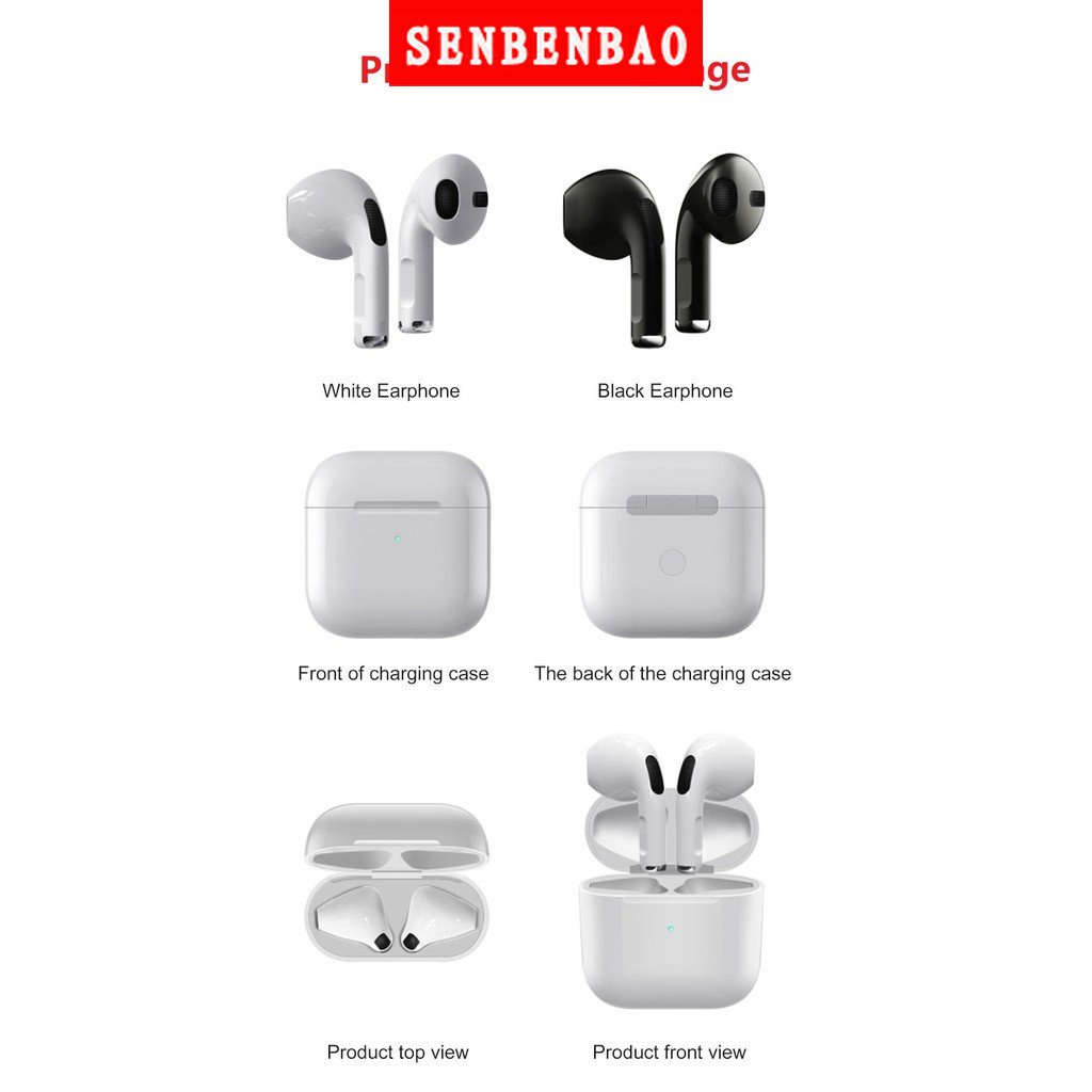 Tai Nghe Bluetooth Không Dây Pro 4 TWS Có Định Vị GPS Hỗ Trợ Điện Thoại Android
