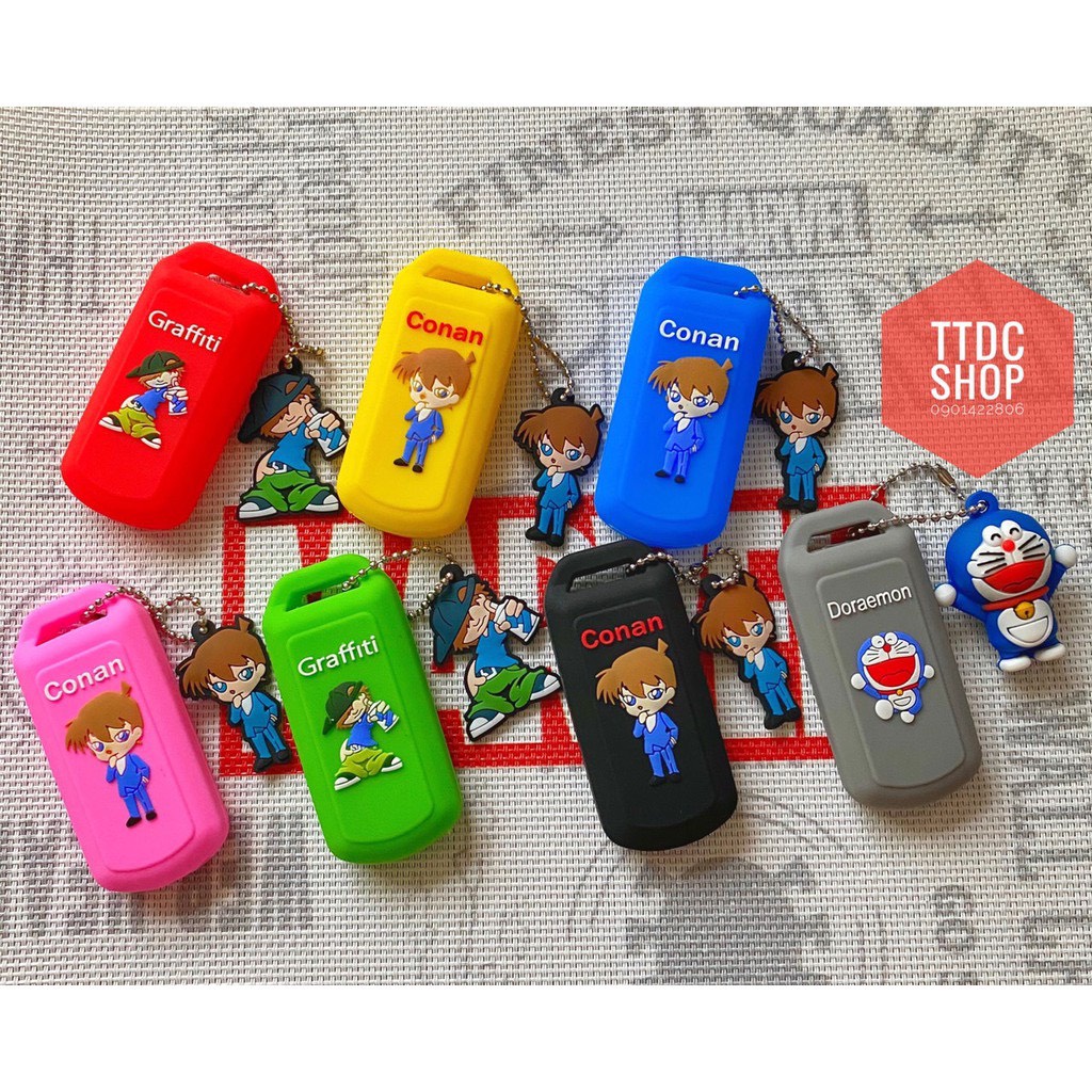Bao Silicon Remote Doremon Conan 3 nút | Shopee Việt Nam