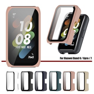 Ốp Điện Thoại Kính Cường Lực PC Cứng Bảo Vệ Màn Hình Cho Huawei Band 7 6 pro NFC Honor Band 6