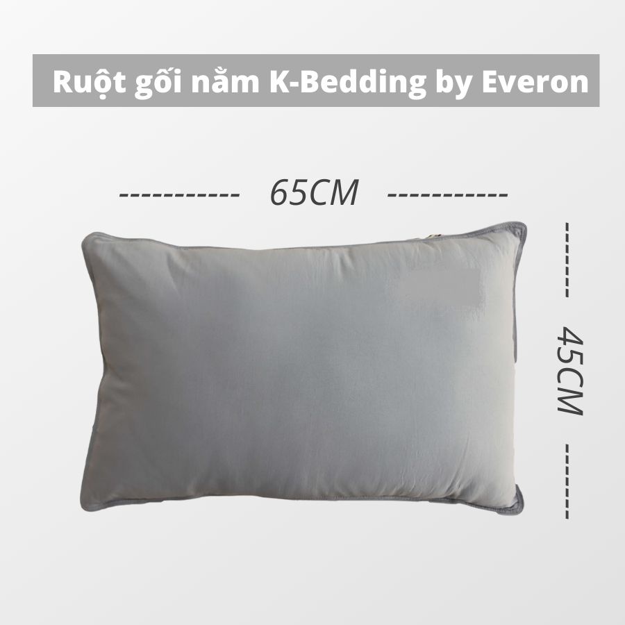 Ảnh Ruột gối nằm K-Bedding By Everon kích thước 45x65cm - Gòn lông vũ, gối nằm thấp, màu ngẫu nhiên 3