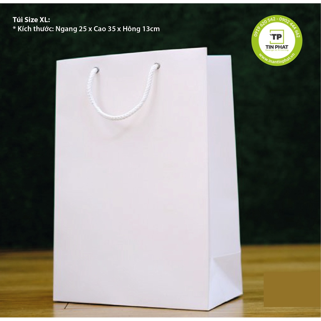 Túi giấy đựng quà - túi trắng - túi trơn (nhiều kích cỡ) | Shopee Việt Nam
