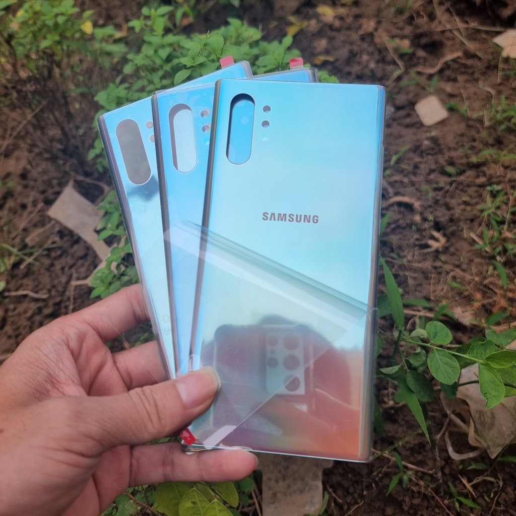 Kính Lưng Samsung Note 10 Plus Bạc Đa Sắc - Dùng Sửa Chữa Thay Thế Hàng Zin Cao Cấp