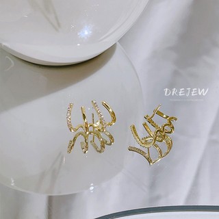 DREJEW Khuyên tai kim bạc 925 không dị ứng kiểu dáng hình học phong cách Hàn Quốc thời trang