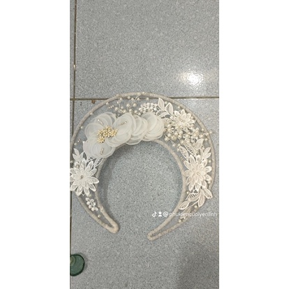 mấn đội đầu cô dâu MT183
