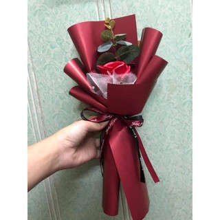 Bó hoa hồng sáp 1 bông sang trọng, dễ thương, thơm nhẹ- CEVERIA- hoa sáp, hoa hồng, bó hoa tặng bạn gái