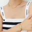 Lắc tay titan không gỉ mạ vàng 18k thiết kế xoắn chéo thời trang dành cho nữ