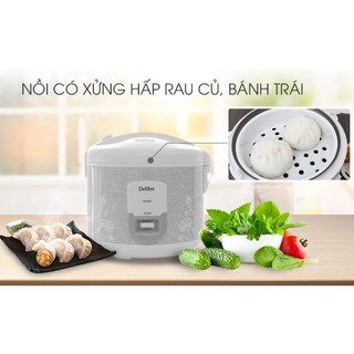 Nồi cơm điện Delites 1.8 lít NCG1805-Chính Hãng trưng bày 1.8 lít dùng cho 4 - 6 người. bảo hành 12T