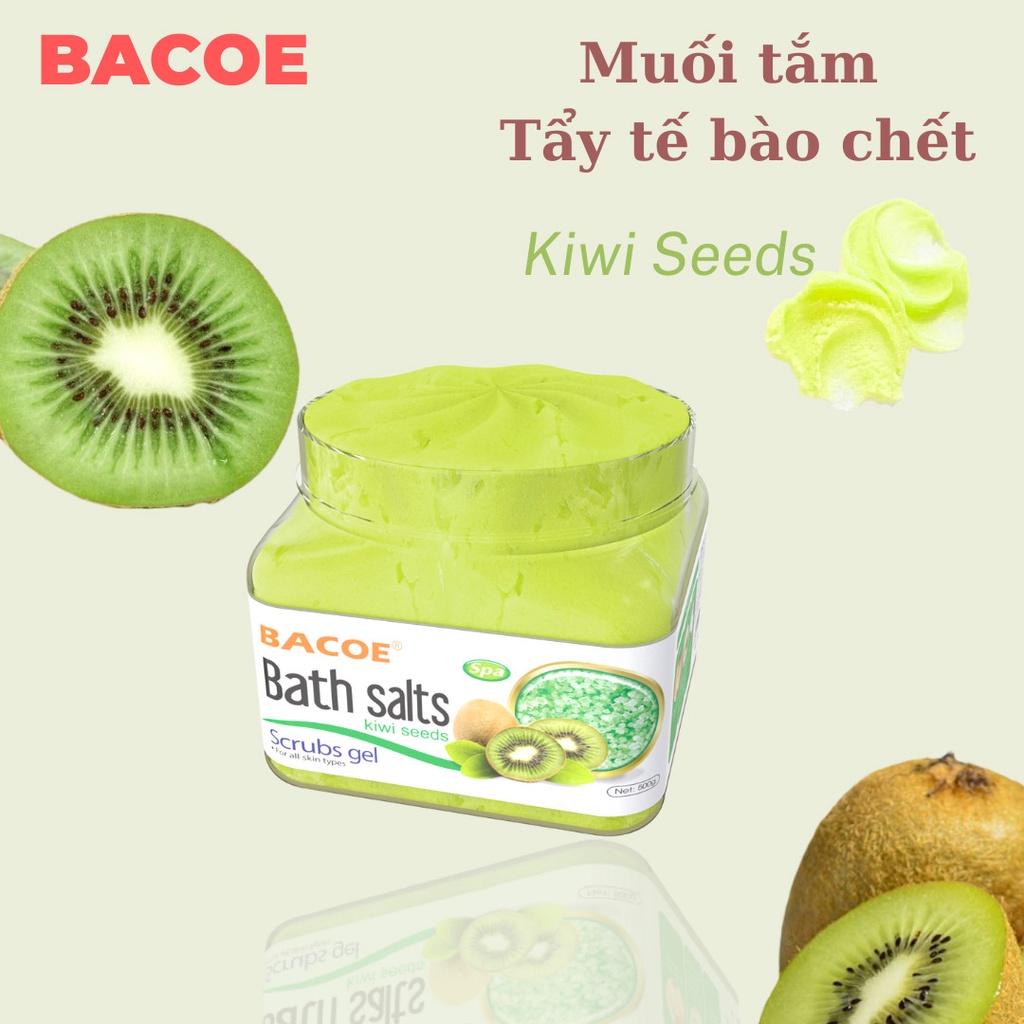 [Mới] Muối Tắm Tẩy Tế Bào Chết Cơ Thể Giảm Mụn Lưng BACOE 600g