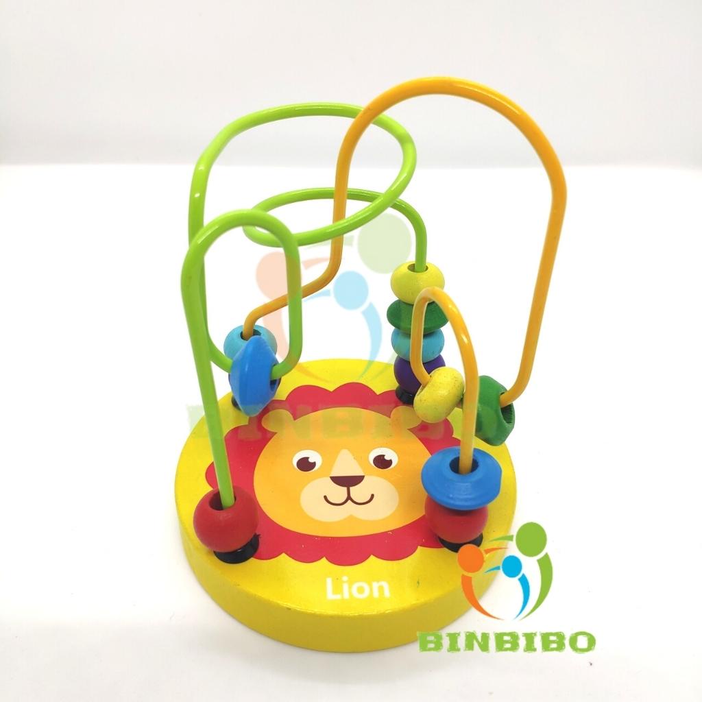 Đồ chơi luồn hạt gỗ mini cho bé luyện khéo tay kiên nhẫn giúp phát triển trí tuệ - Binbibo
