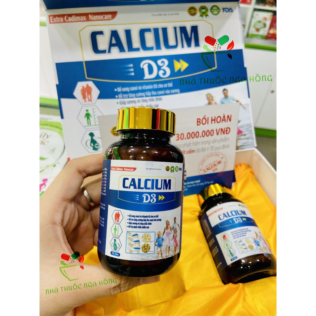 Calcium D3 Extra Cadimax Nanocare Hộp 60 viên Shopee Việt Nam