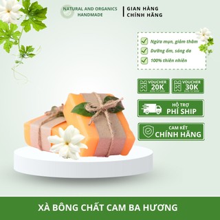 Xà Bông Cam Organic Sáng Da Ngừa Mụn, Viêm Da An Toàn  100%  Hiệu Quả Từ Thiên Nhiên 100gram