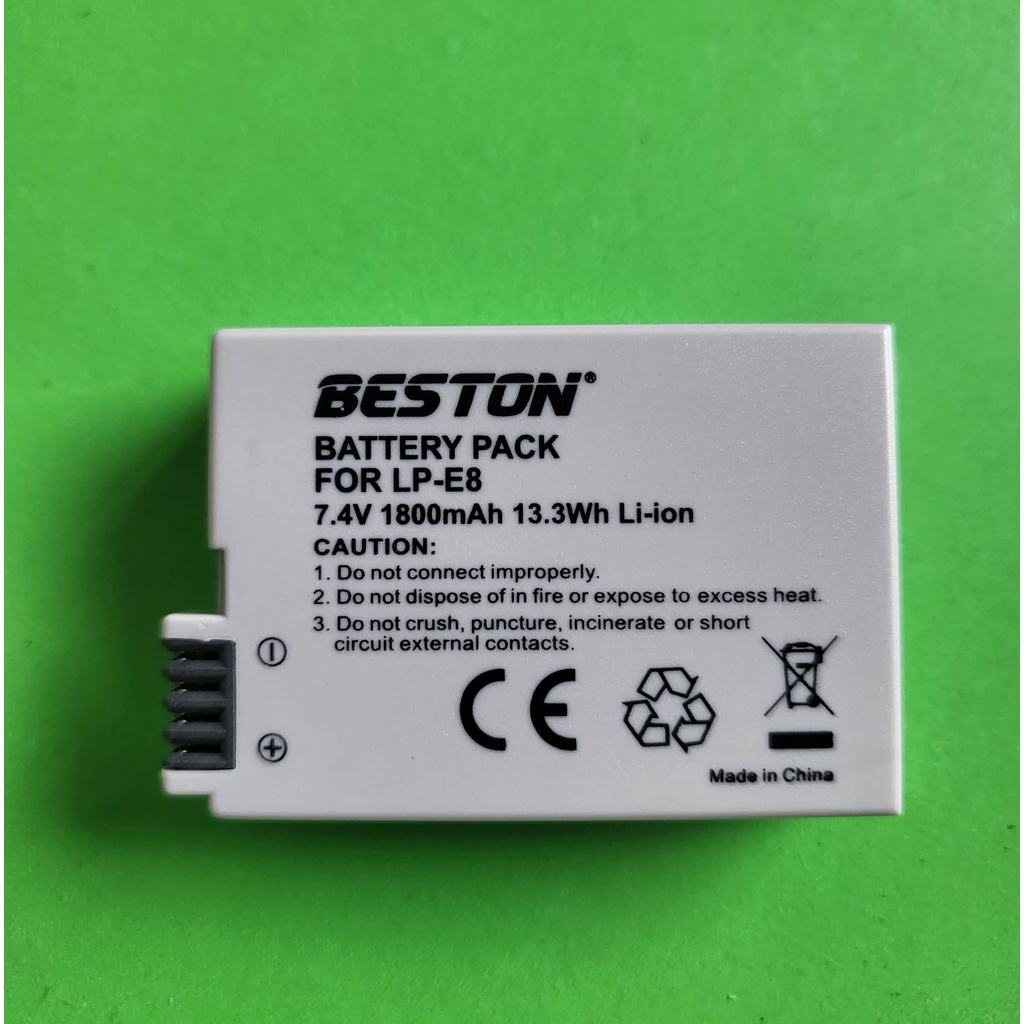 HN  Pin Sạc LP-E8 1800mAh BESTON Dùng Cho Máy Ảnh Canon EOS 550D 600D 650D 700D Kiss X4 X5 X6i