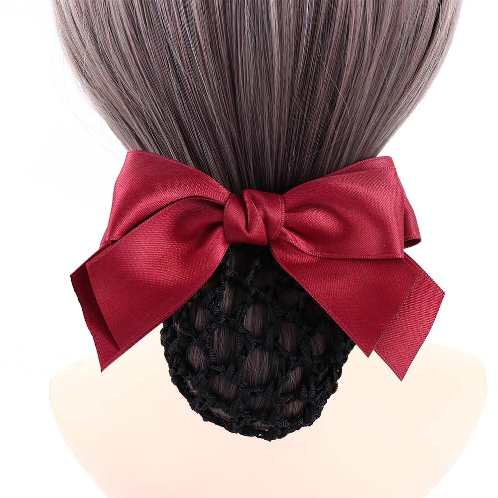 QEARY Hàn Quốc Bun Snood Y Tá Nữ Nơ Kẹp Tóc Mũ Khách Sạn Hairgrips Bao Lưới