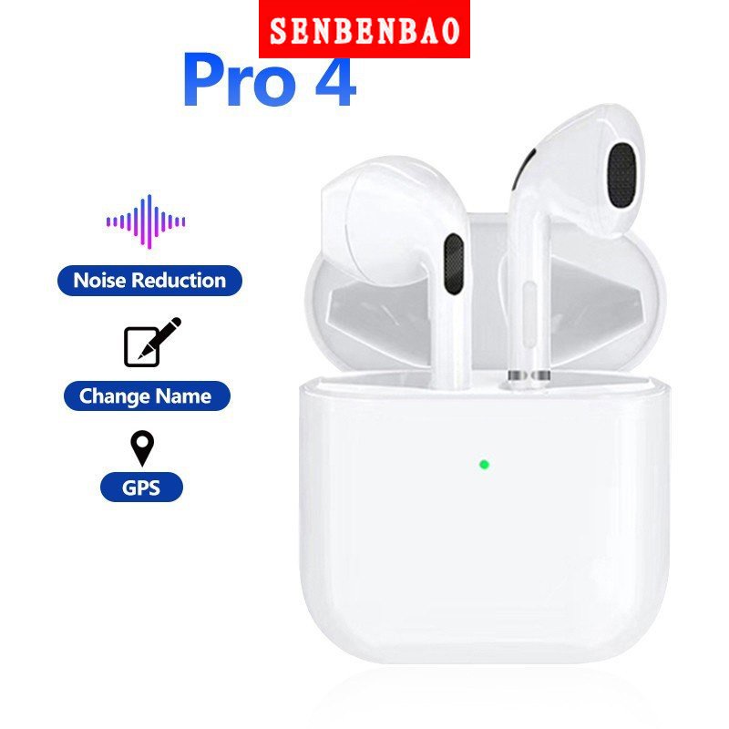 Tai Nghe Bluetooth Không Dây Pro 4 TWS Có Định Vị GPS Hỗ Trợ Điện Thoại Android