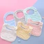 Yoo Sơ Sinh Yếm Ăn Màu Trơn Yếm Bé Trai Bé Gái Trung Lập Giới Tính Bandana 6 Gói