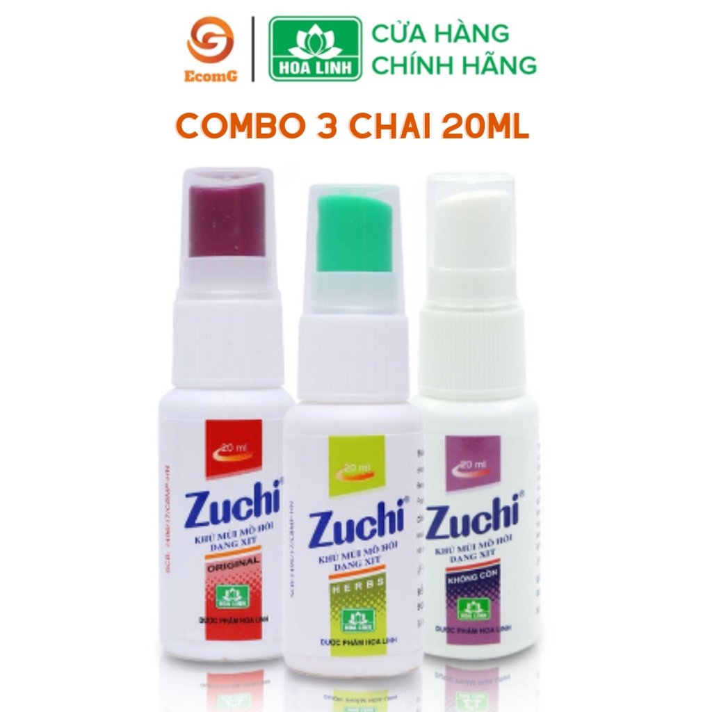 Ảnh Set 3 chai xịt khử mùi Zuchi – Xịt khử mùi cơ thể, hôi nách, hôi chân - CB3- 009 1