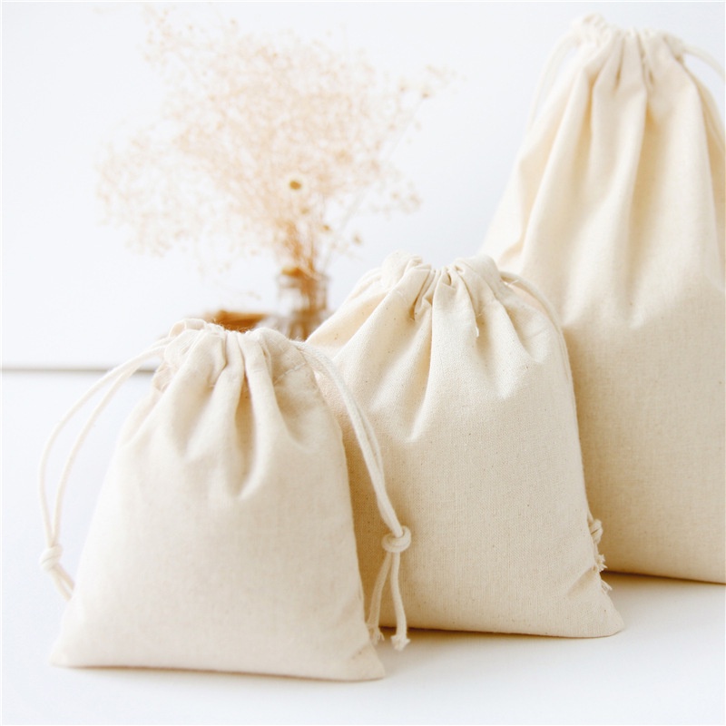Túi Dây Rút Vải Cotton Màu Trơn Đựng Trà / Cà Vạt diy | Shopee Việt Nam