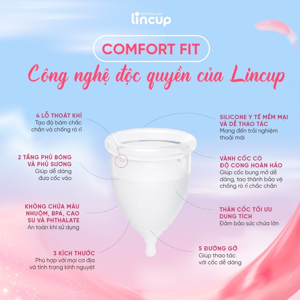 Ảnh Cốc nguyệt san Lincup 2 chính hãng (40ml) Nhập Khẩu Mỹ 2