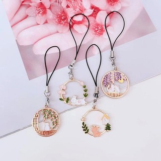 Vòng Hoa Gắn Điện Thoại Hình Thỏ / Mèo / Hươu Cho Cặp Đôi
