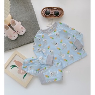 [7-18kg] Bộ dài tay cho bé vải cotton zip Hàn siêu xinh - quần áo trẻ em