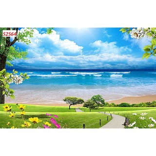 Tranh vải lụa dán tường phong cảnh thiên nhiên phòng khách, phòng ăn, phòng ngủ hình ảnh huyền bí