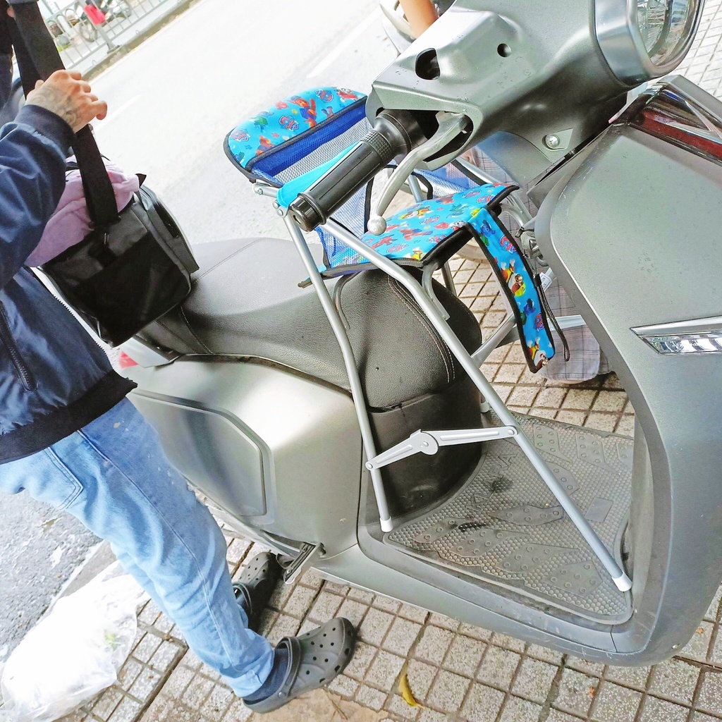 Ghế ngồi xe KLARA cho bé , GHẾ GA XẾP SẮT SƠN TĨNH ĐIỆN GẤP GỌN
