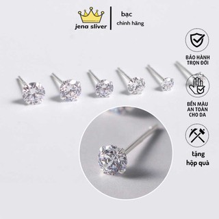 bông tai nụ đá , đeo tai , đeo mũi , chốt chắc chắn , bạc 925 - jena sliver