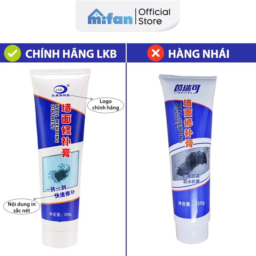 Ảnh Keo Vá Tường Chống Thấm LKB 250gr - Trám Trét Vết Nứt Khe Hở Tường - Chống Mốc Ẩm Làm Sạch Tường - HÀNG CHÍNH HÃNG 2