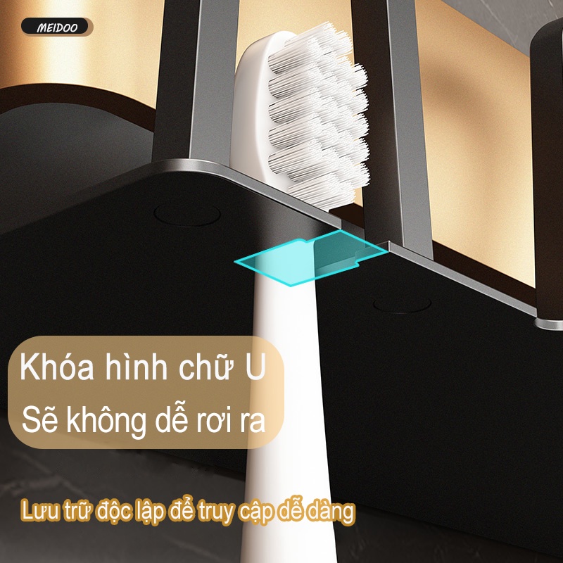 Ảnh MEIDOO Phòng tắm kệ để bàn chải đánh răng, đựng bàn chải đánh răng, giá để bàn chải đánh răng điện 4