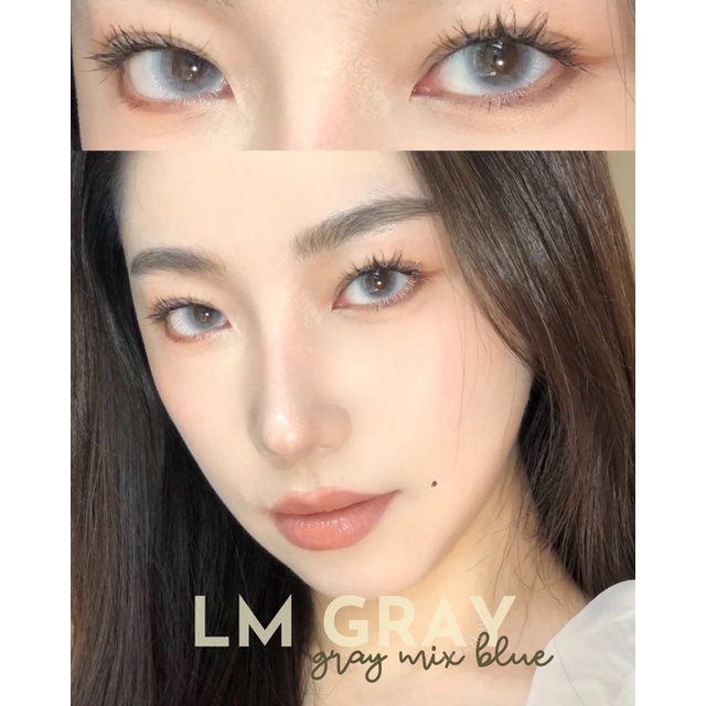Kính áp tròng xám xanh LM GRAY (Lightly Modern) tây nhẹ có giãn 1 tháng | Spring Lens
