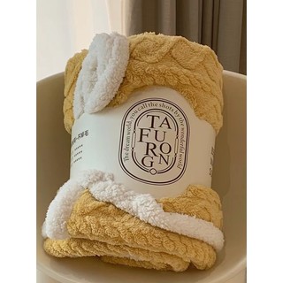 Chăn len lông cừu thế hệ mới, chăn TAFURONG siêu mềm không tĩnh điện không rụng lông siêu ấm kích thước 2mx2m3
