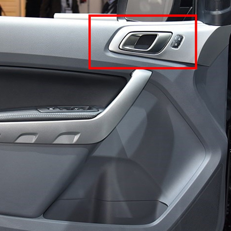 Tay Nắm Cửa Bên Trong Màu Xám Bạc Cho Ford Ranger 2012-2021 Everest 2015-2021 Mazda BT50 2012-2019