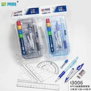 Bộ Compa 8 Chi Tiết, Bộ Thước Kẻ Compa Hàng Cao Cấp