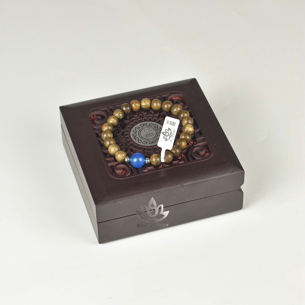 Ảnh Vòng Trầm Hương MTH JEWELRY Tròn Đơn Kim Ngọc Trợ Mệnh Size 6/7/8/10mm - Đá Màu Theo Mệnh Phong Thủy - Chính Hãng 3