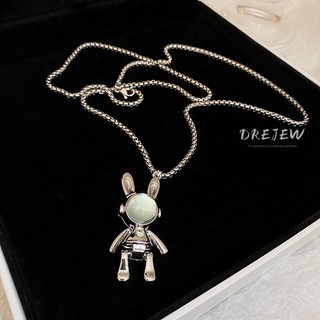 DREJEW Dây chuyền mặt hình thỏ phi hành gia thời trang cá tính sang trọng