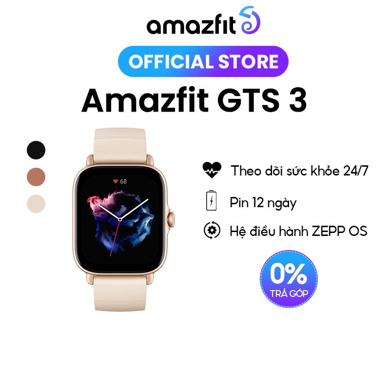 Amazfit GTS 3 - Đồng hồ thông minh Amazfit GTS 3 | Chính hãng - Bảo Hành 12 Tháng